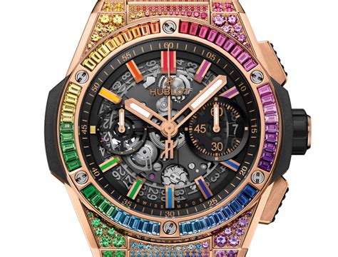 hublot rainbow watch|hublot chronograph big bang.